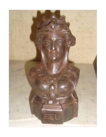 037 "DEA DELLA GIUSTIZIA", COPPIA IN GHISA D'ARTE, EPOCA FINE '800