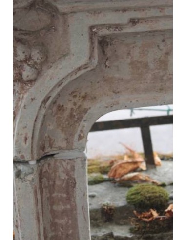 613 ANTIQUE ART NOUVEAU-STYLE FIREPLACE MANTEL...