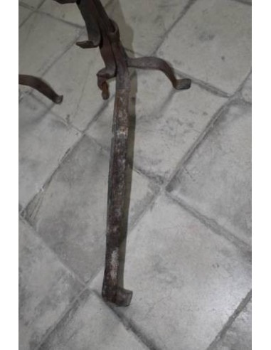 018 MONUMENTALE COPPIA DI ALARI PER CAMINO