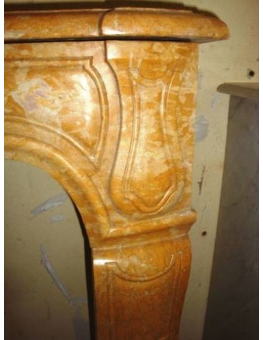 605 ART NOUVEAU FIREPLACE MANTEL IN YELLOW...