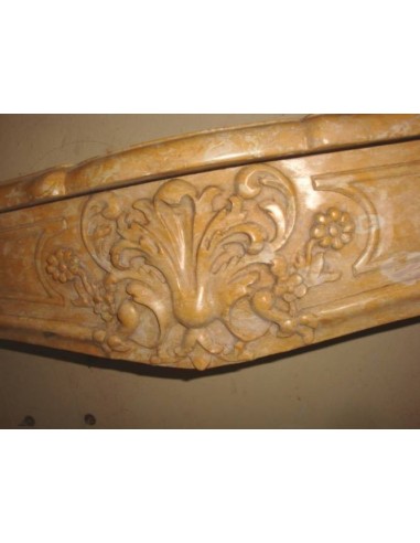 605 ART NOUVEAU FIREPLACE MANTEL IN YELLOW...