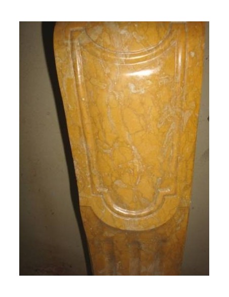 605 ART NOUVEAU FIREPLACE MANTEL IN YELLOW "GIALLO REALE" MARBLE