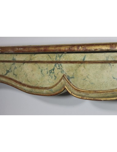 1006 EARLY ART NOUVEAU FIREPLACE IN DECORATED WOOD