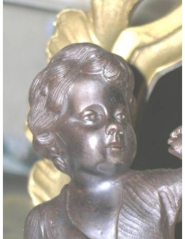 048 DORATURA AD ORO ZECCHINO, COPPIA DI ALARI...