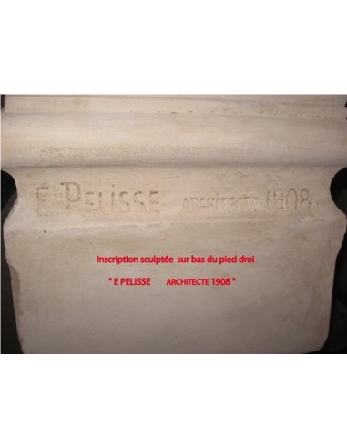 904 ART NOUVEAU-STYLE STONE FIREPLACE MANTEL...