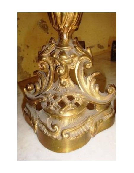 030 SPLENDIDA COPPIA DI ALARI PER CAMINETTO