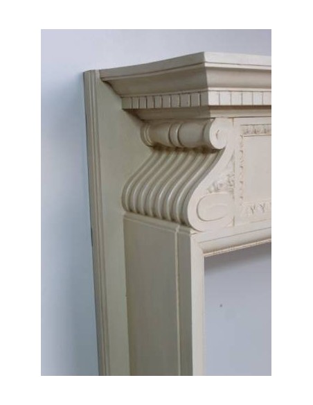 1023 ORIGINAL ART DECO WOODEN FIREPLACE