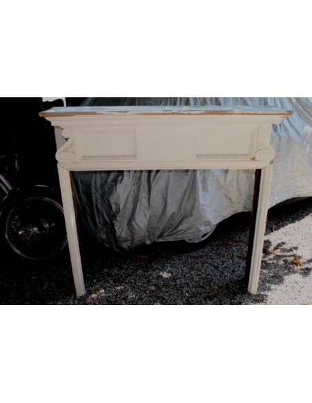 1023 ORIGINAL ART DECO WOODEN FIREPLACE