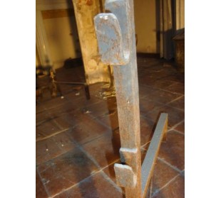 061 COPPIA DI ALARI PER CAMINO, ARTE POVERA MA DIGNITOSA 2