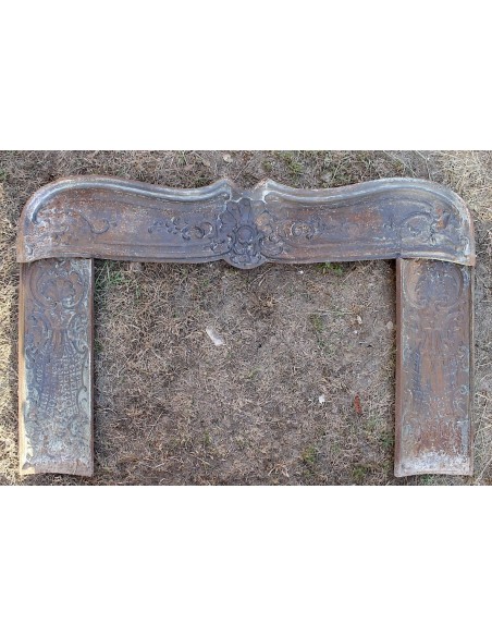 CG 075S GRANDE CONTROCUORE SETTECENTESCO BAROCCO IN GHISA ARTISTICA PER CAMINI LUIGI XV