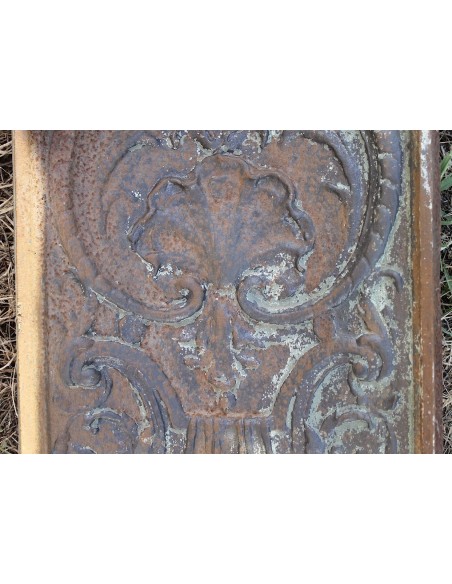 CG 075S GRANDE CONTROCUORE SETTECENTESCO BAROCCO IN GHISA ARTISTICA PER CAMINI LUIGI XV