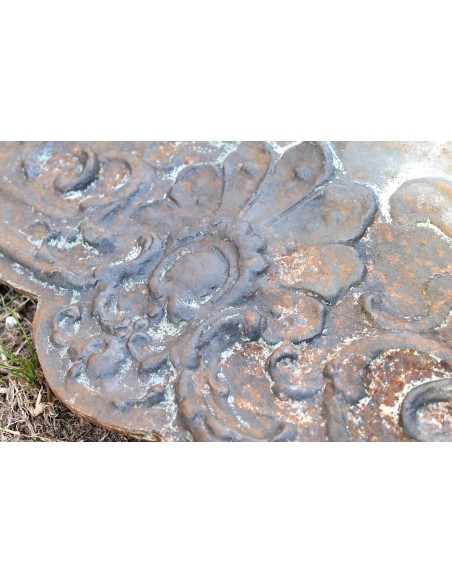 CG 075S GRANDE CONTROCUORE SETTECENTESCO BAROCCO IN GHISA ARTISTICA PER CAMINI LUIGI XV