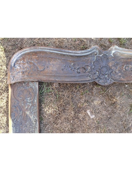 CG 075S GRANDE CONTROCUORE SETTECENTESCO BAROCCO IN GHISA ARTISTICA PER CAMINI LUIGI XV