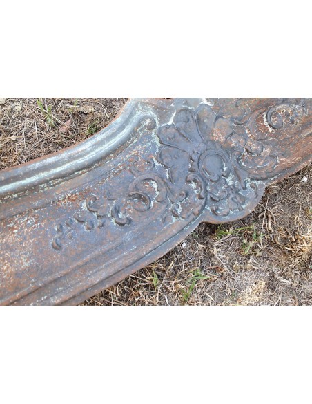 CG 075S GRANDE CONTROCUORE SETTECENTESCO BAROCCO IN GHISA ARTISTICA PER CAMINI LUIGI XV