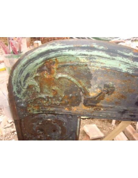 CG 075S GRANDE CONTROCUORE SETTECENTESCO BAROCCO IN GHISA ARTISTICA PER CAMINI LUIGI XV