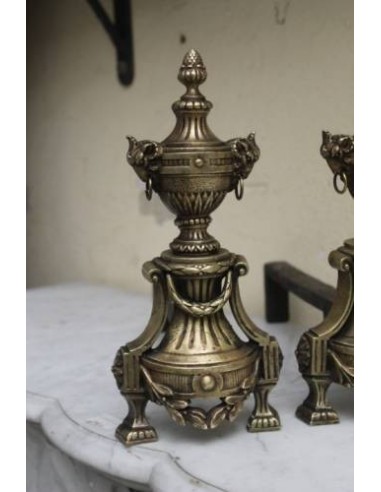 053 COPPIA DI ALARI PER CAMINETTO, EPOCA NAPOLEONE III
