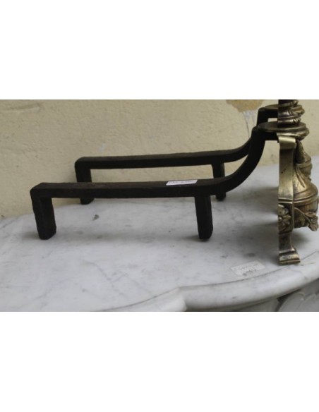 053 COPPIA DI ALARI PER CAMINETTO, EPOCA NAPOLEONE III