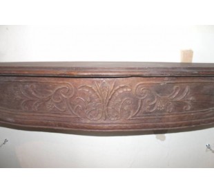 Antique fireplace mantel carved out of oak. This fireplace is an alternative to marble and stone fireplaces. 2