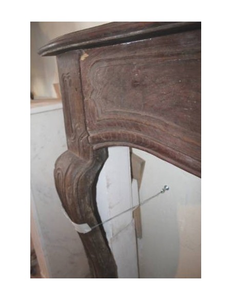 1001 ANTIQUE “VINE BRANCH” FIREPLACE, CARVING ON OAK, REGENCY STYLE