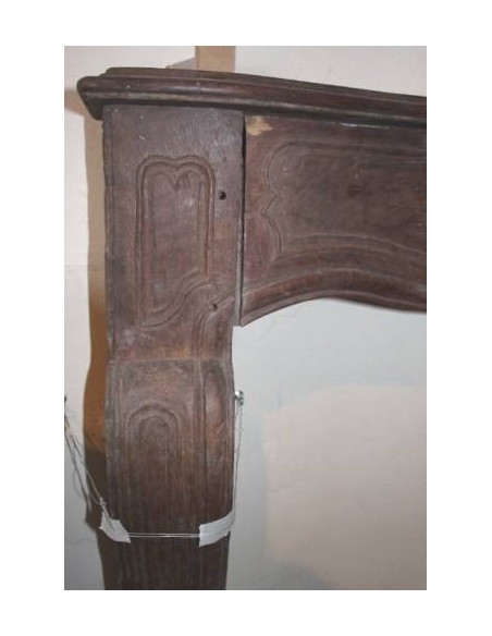 1001 ANTIQUE “VINE BRANCH” FIREPLACE, CARVING ON OAK, REGENCY STYLE