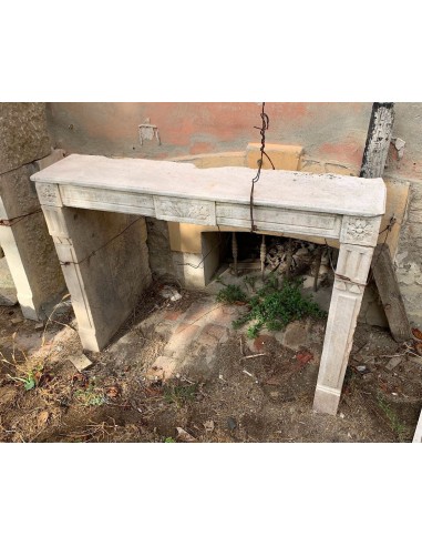 913 ANTIQUE LOUIS XVI FIREPLACE IN PIERRE DU...