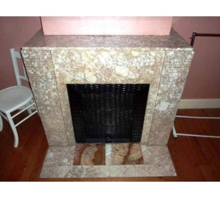 Original Art Deco style marble fireplace mantel coming from Paris.