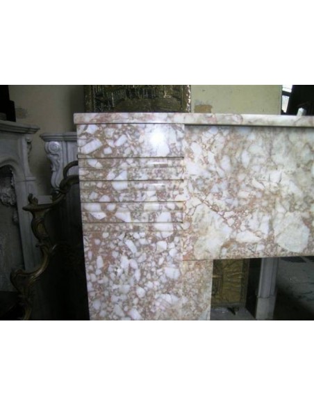716 ORIGINAL ART DECO STYLE MARBLE FIREPLACE MANTEL COMING FROM PARIS