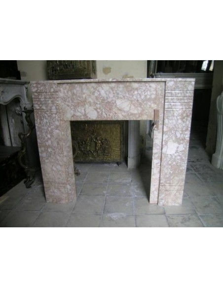716 ORIGINAL ART DECO STYLE MARBLE FIREPLACE MANTEL COMING FROM PARIS
