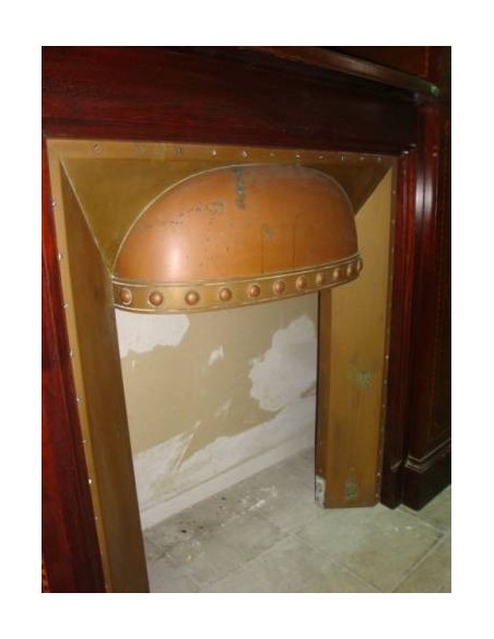 1022 OCC ANTIQUE ENGLISH ART DECO MAHOGANY WOOD FIREPLACE MANTEL