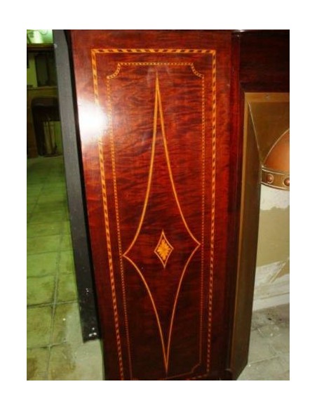 1022 OCC ANTIQUE ENGLISH ART DECO MAHOGANY WOOD FIREPLACE MANTEL