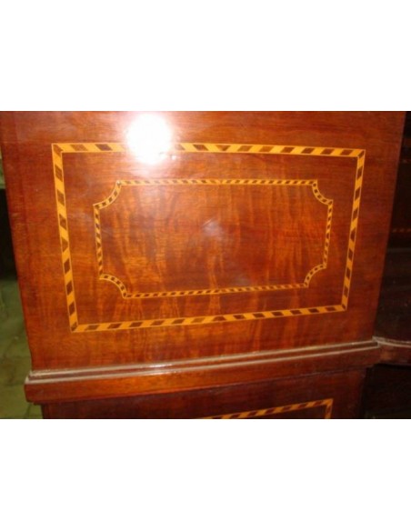 1022 OCC ANTIQUE ENGLISH ART DECO MAHOGANY WOOD FIREPLACE MANTEL