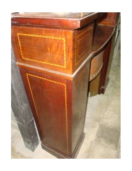 1022 OCC ANTIQUE ENGLISH ART DECO MAHOGANY WOOD FIREPLACE MANTEL