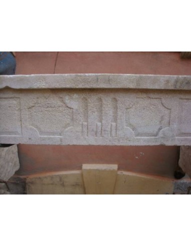 922 ANTIQUE LARGE "CHAMPAGNARD" FIREPLACE...